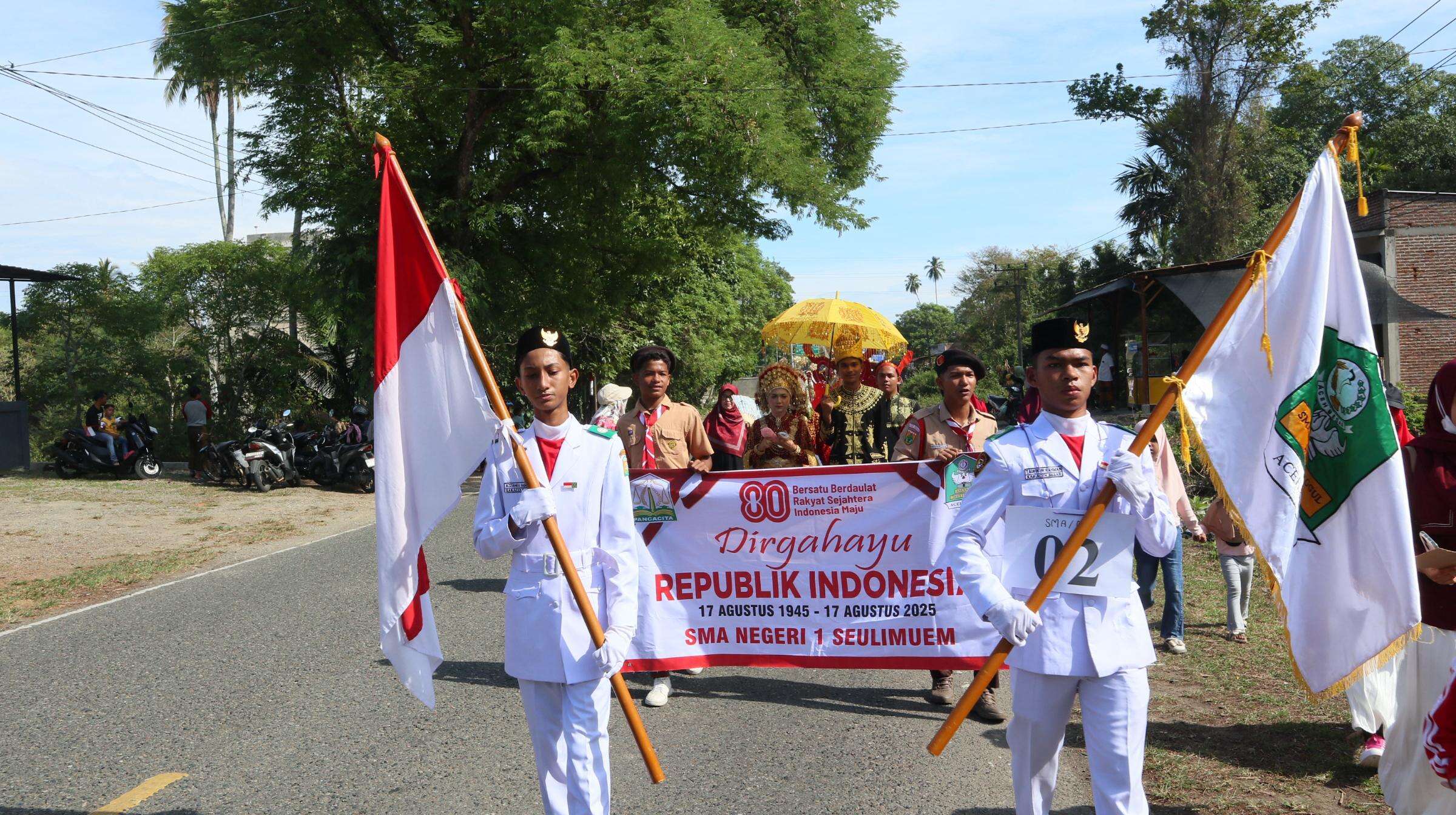 Serba-Serbi Karnaval Peringatan HUT Kemerdekaan RI 2025 SMA Negeri 1 Seulimeum